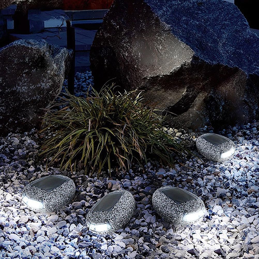 Weatherproof Solar LED Stone Light for Garden Paths – Energy-Efficient Outdoor Lighting in Natural Stone Style