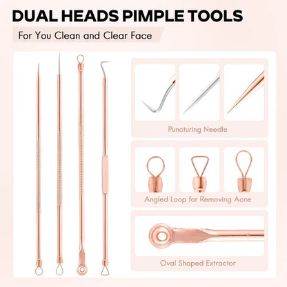 Professional Blackhead and Pimple Removal Set for Clear Skin