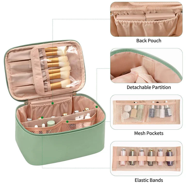 Practical Makeup Organizer for Travel – With Compartments and Dividers for Perfect Organization