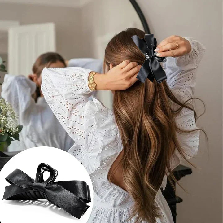Elegant Hair Clips with Satin Bows – Stylish Hairstyles for Every Occasion
