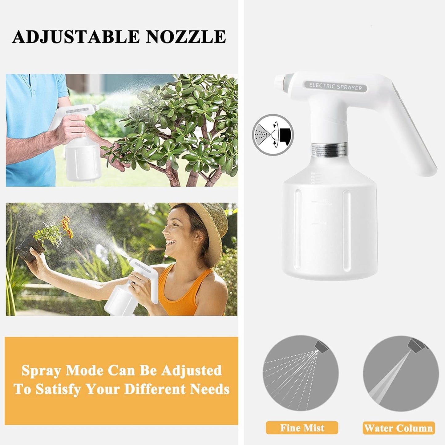 Electric Spray Bottle for Plants – Automatic Watering Can with Ergonomic Comfort Handle for Easy Watering