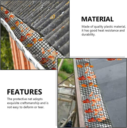 Gutter Protection Mesh – Plastic Leaf and Debris Guard for Easy Cleaning and Maintenance