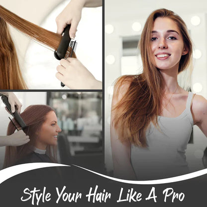 2-in-1 Straightening and Styling Comb – Effortless Detangling & Silky Hair