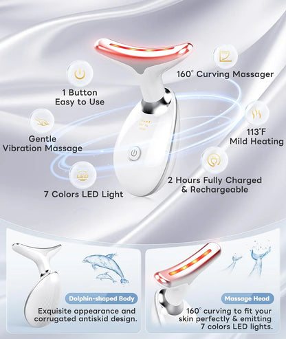 7-Color LED Facial Care Device for Skin Rejuvenation and Anti-Aging
