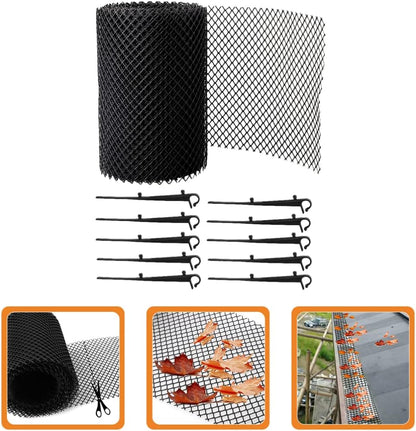 Gutter Protection Mesh – Plastic Leaf and Debris Guard for Easy Cleaning and Maintenance