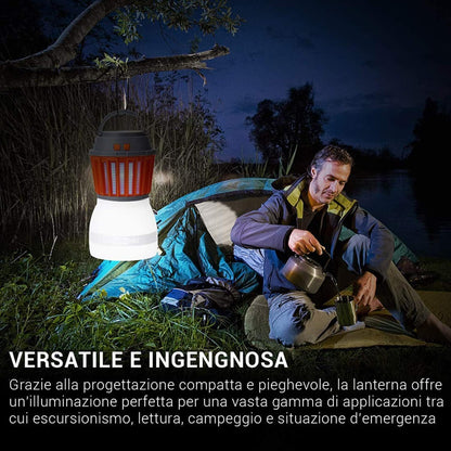 Solar-Powered Mosquito Lamp with LED Lantern – Effective Insect Protection for Garden and Outdoor Activities