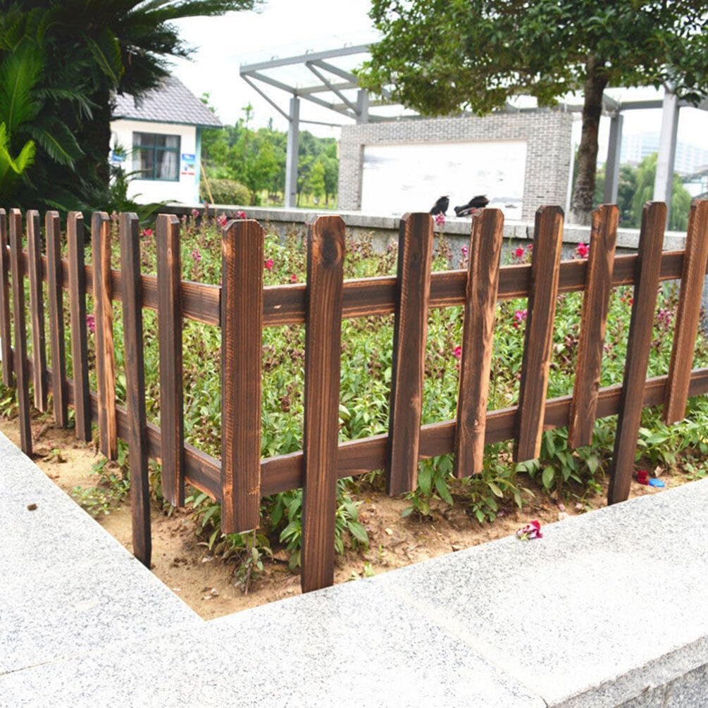 Decorative Wooden Garden Fence for Beds and Outdoor Areas – Stylish Border for Garden and Landscape