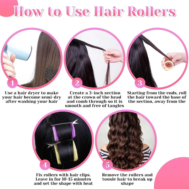 Self-Grip Hair Rollers for Long-Lasting Waves