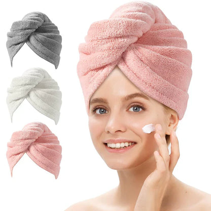 Quick-Drying Microfiber Hair Towels | 3-Piece Set