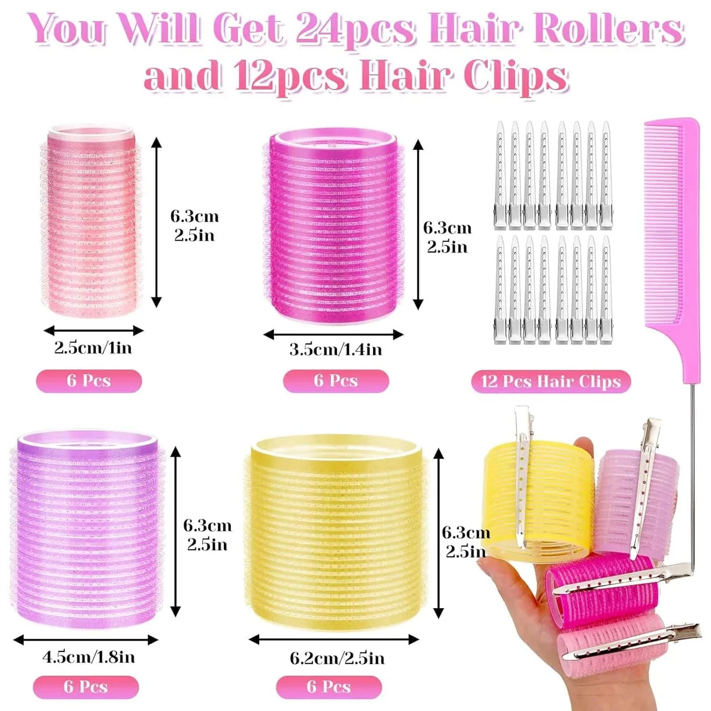 Self-Grip Hair Rollers for Long-Lasting Waves