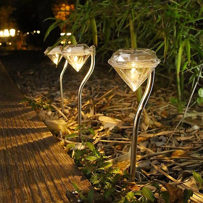Solar Diamond Garden Light – Color-Changing LED Outdoor Lighting for Terrace and Garden