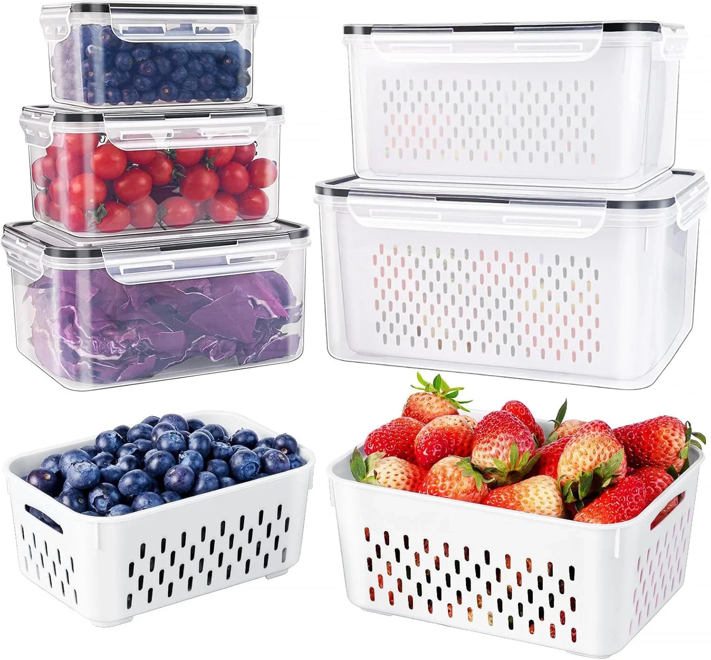 5-Piece Food Storage Set with Lids – Fresh-Keeping Storage Containers for Kitchen & Home
