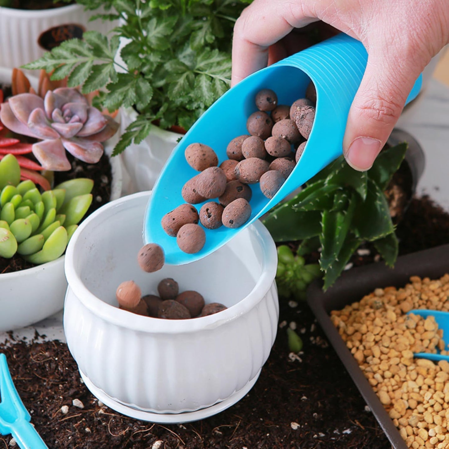 Plastic Planting Trowel – Ergonomic Tool for Transplanting and Fertilizing Plants for Easy Use