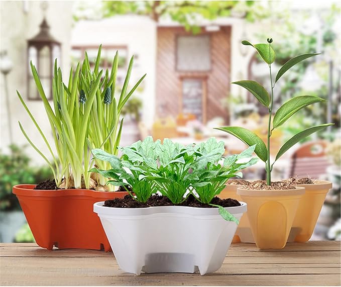 Stackable Plant Tower for Herbs and Vegetables – Vertical Garden Planters for Indoor and Outdoor Use