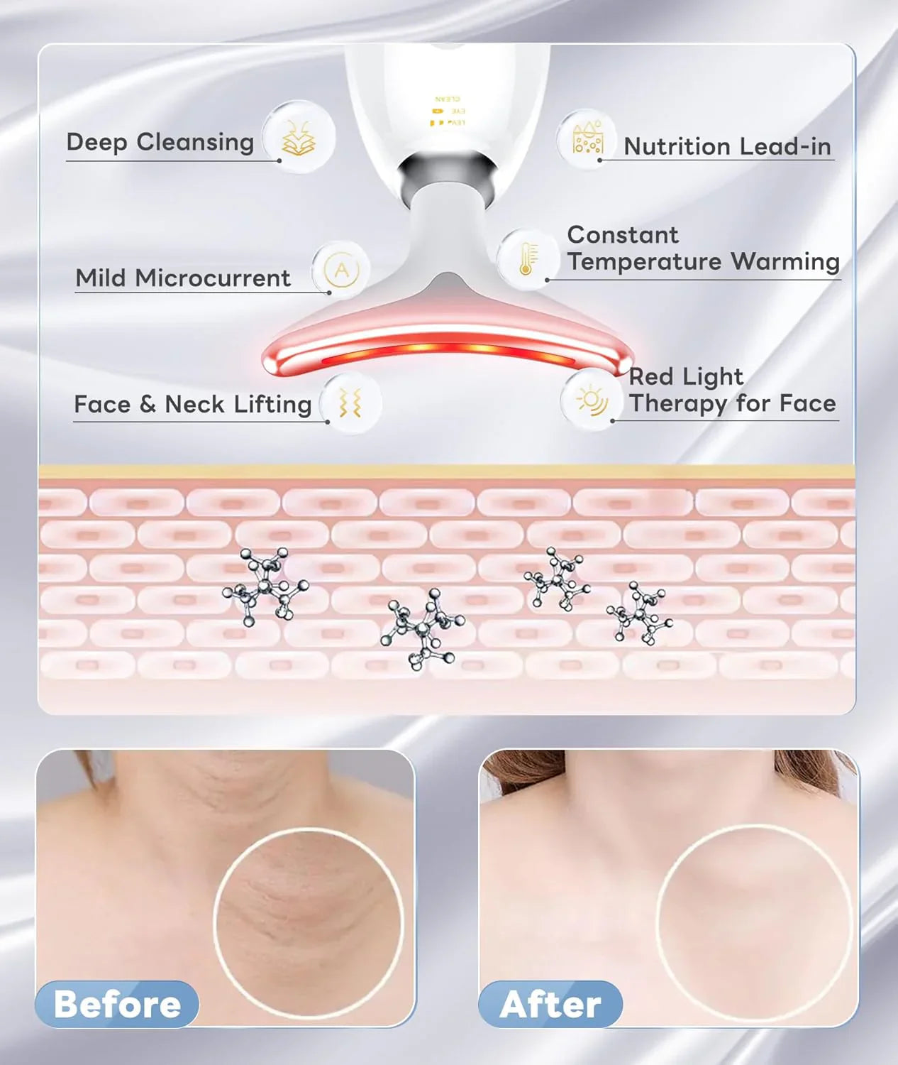 7-Color LED Facial Care Device for Skin Rejuvenation and Anti-Aging