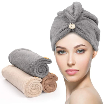 Quick-Drying Microfiber Hair Towels | 3-Piece Set