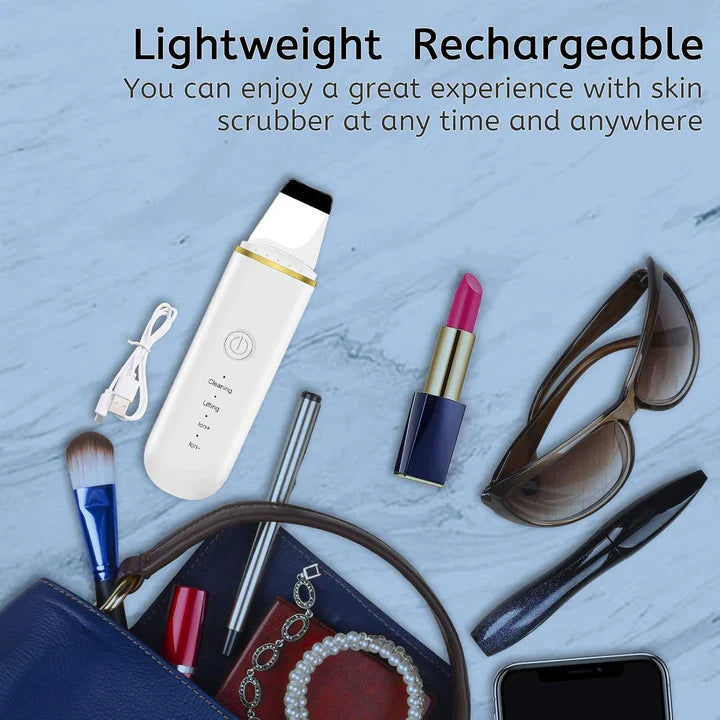Ultrasonic Skin Scrubber for Deep Cleansing – Pore Cleaner & Facial Peeling with Ion Technology