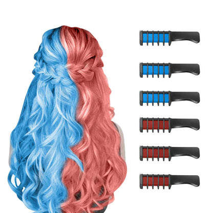 Washable Hair Chalk Pen Set – Colorful Accents for Your Hair