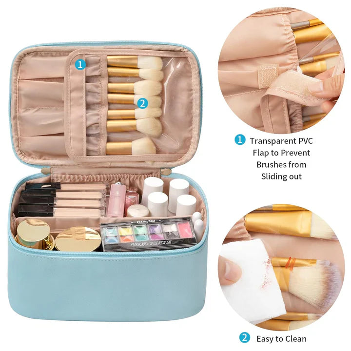 Practical Makeup Organizer for Travel – With Compartments and Dividers for Perfect Organization