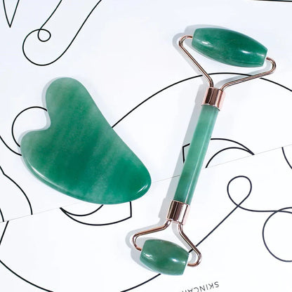 Sofortiges Glühen Gua Sha & Jade Roller Set – für Strahlende Haut und Entspannung