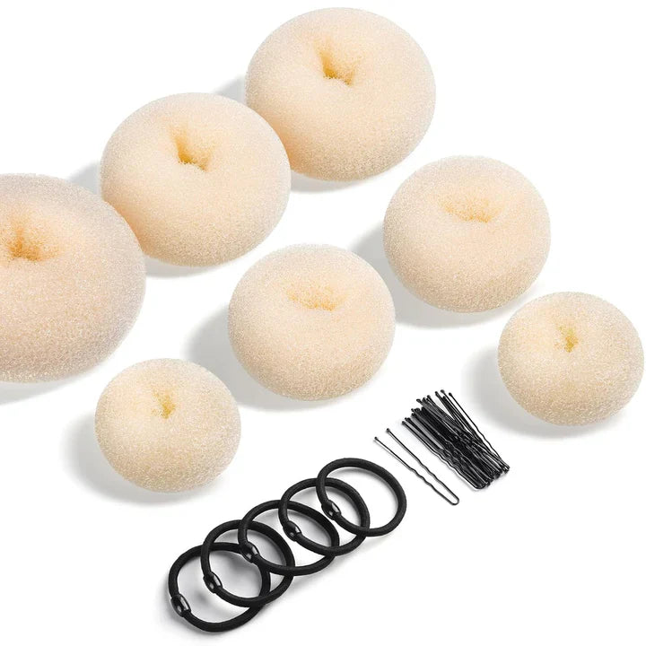 Donut Hair Bun Set – Voluminous Bun Helper for Perfect Updo Hairstyles