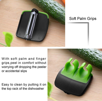 Finger-friendly 4-piece Vegetable Peeler Set