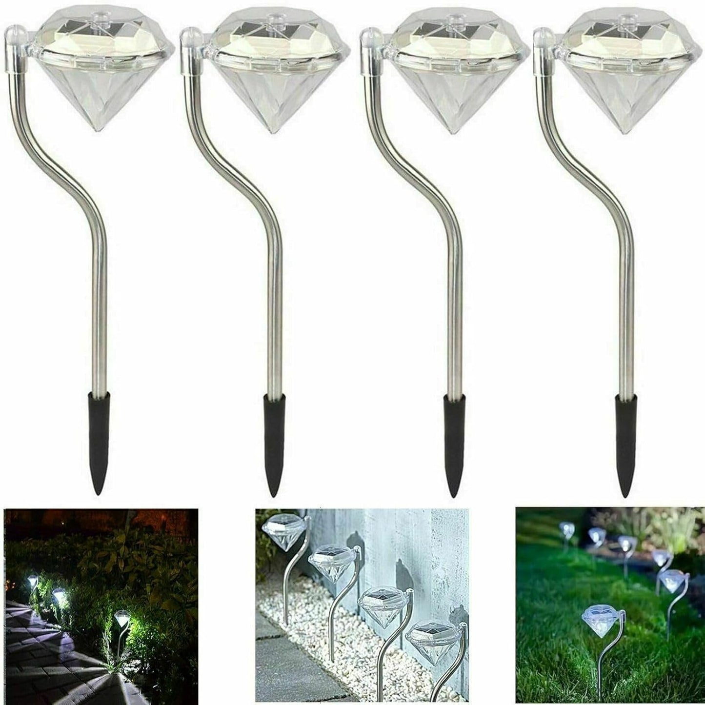 Solar Diamond Garden Light – Color-Changing LED Outdoor Lighting for Terrace and Garden