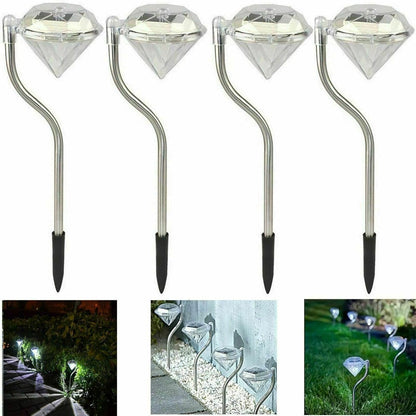 Solar Diamond Garden Light – Color-Changing LED Outdoor Lighting for Terrace and Garden