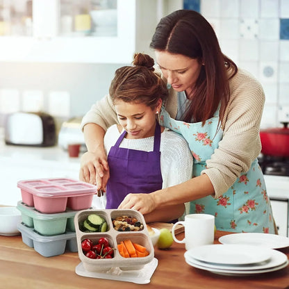 4-Pack Bento Meal Prep Boxes – Sustainable And Practical Storage Containers For Meals And Snacks