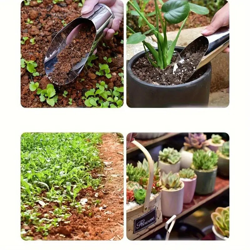 Durable Stainless Steel Garden Trowel – High-Quality Scoop for Potting Soil in the Garden and on the Balcony