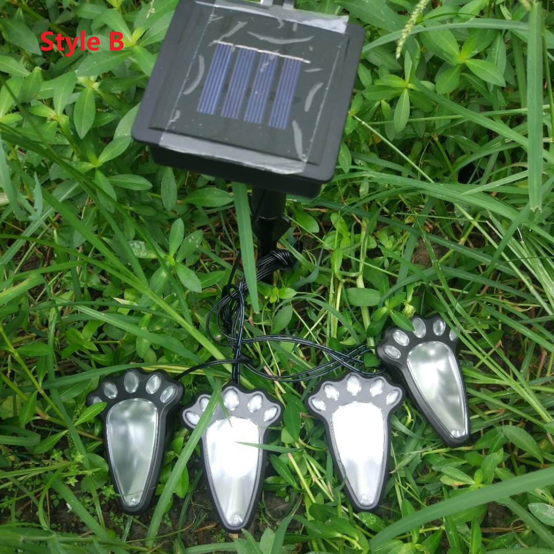 Paw Print Solar Lamp – LED Garden Lighting for Outdoor Use, Weatherproof and Energy-Efficient
