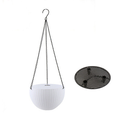Braided Hanging Basket for Plants with Chain – Perfect for Balcony and Garden