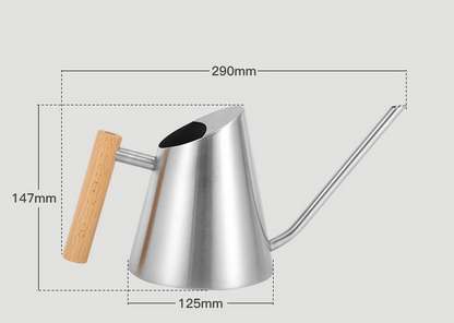 Modern Watering Can with Wooden Handle – Stylish and Practical Watering Can for Garden Plants and Flowers