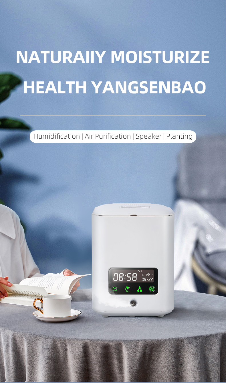 Intelligent Multifunctional Hydroponic Planter Pot with Calendar, Diffuser, and Desk Lamp for Optimal Plant Care