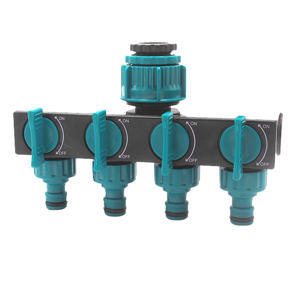 Universal 4-Way Garden Hose Splitter – Adjustable Faucet Distributor for Efficient Irrigation