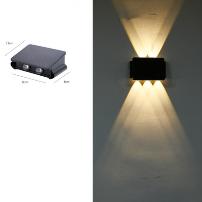 Modern LED Outdoor Wall Light with Dual Lighting – Weatherproof Wall Lamp for House Facade and Garden