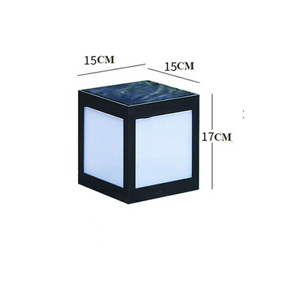 Solar-powered LED garden lamp in square design – modern outdoor lighting for paths and terrace