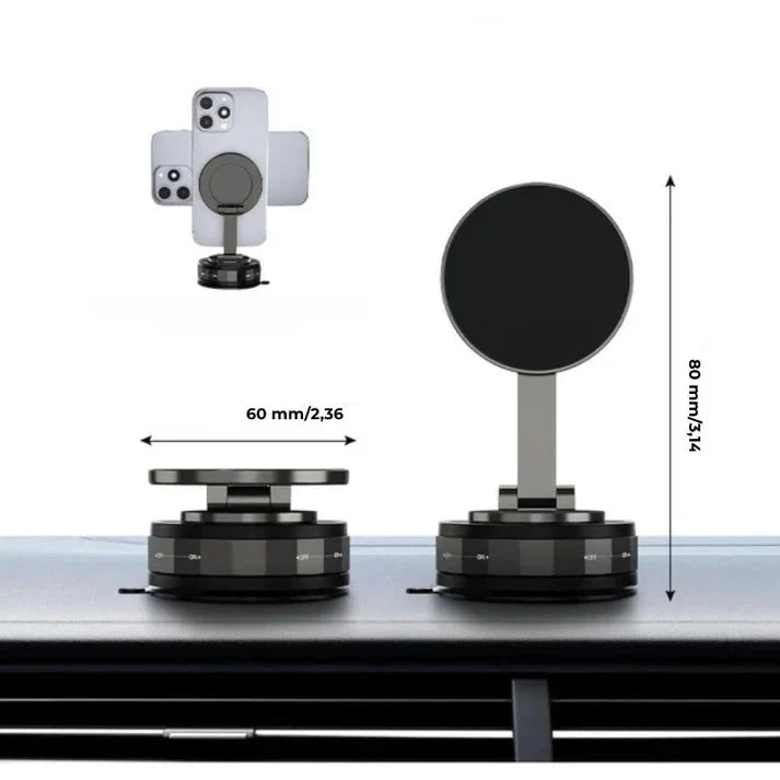 Magnetic Suction Cup – Extendable 360° Phone Holder with Vacuum Locking System