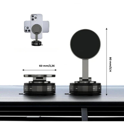 Magnetic Suction Cup – Extendable 360° Phone Holder with Vacuum Locking System