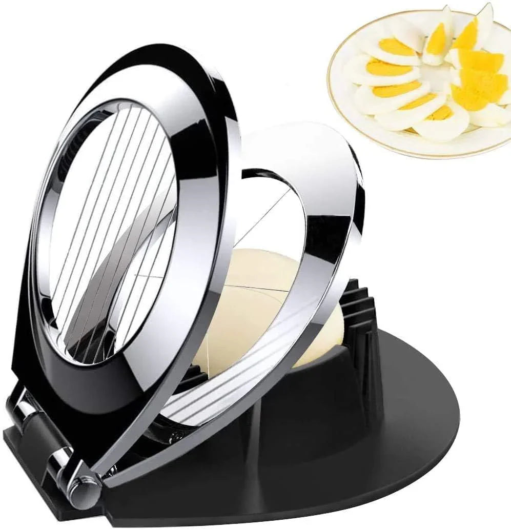 Stainless Steel Egg Slicer – Multifunctional 3-in-1 Slicing Tool for Perfect Eggs