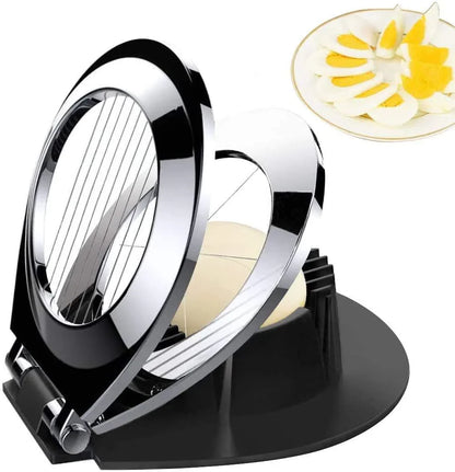 Stainless Steel Egg Slicer – Multifunctional 3-in-1 Slicing Tool for Perfect Eggs