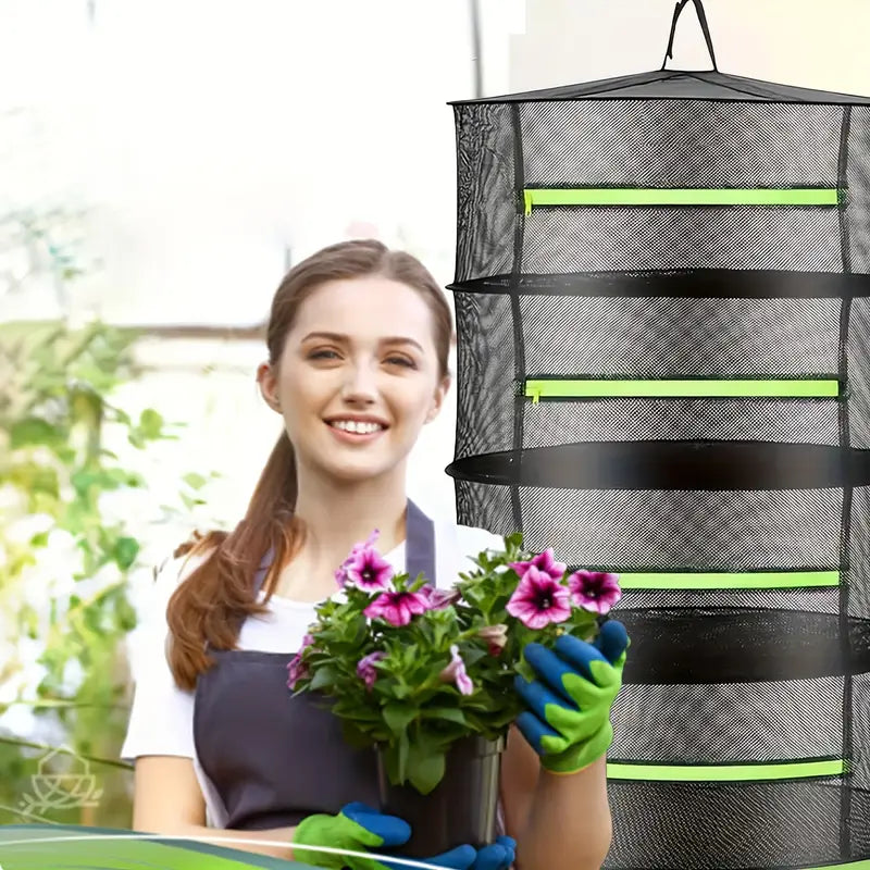 Foldable Drying Rack for Fruits, Vegetables, and Herbs – Multi-Tier Mesh Tray for Fast Drying