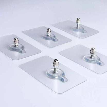 Self-Adhesive Reusable Hooks for Wall Mounting