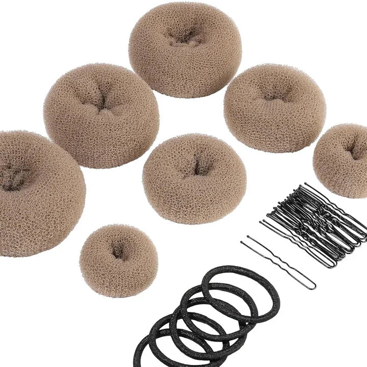 Donut Hair Bun Set – Voluminous Bun Helper for Perfect Updo Hairstyles