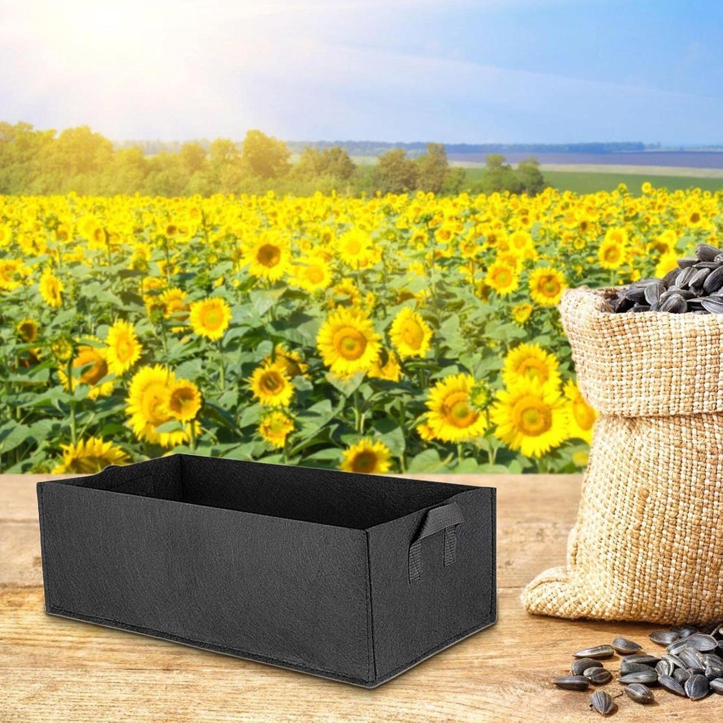 Foldable Felt Storage Box for Plants – Practical Plant Grow Bag with Handles for Garden and Indoor Use