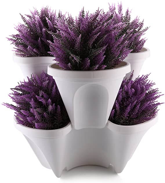 Stackable Plant Pot Set with Wheels – Practical Vertical Planting System