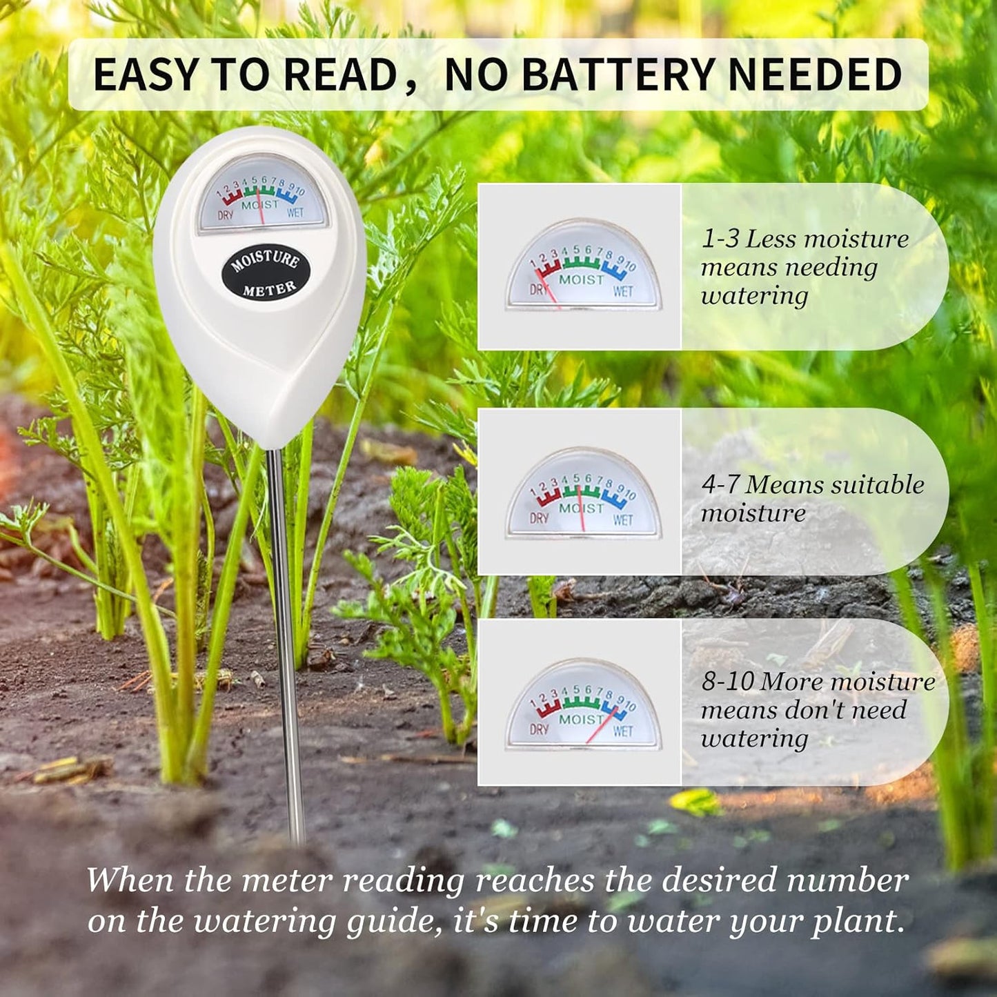 Soil Moisture Meter for Precise Moisture Measurement – Ideal for Plant Care and Gardening