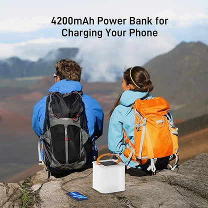 Solar-Powered LED Camping Lantern – Portable and Foldable Lamp for Outdoor Activities
