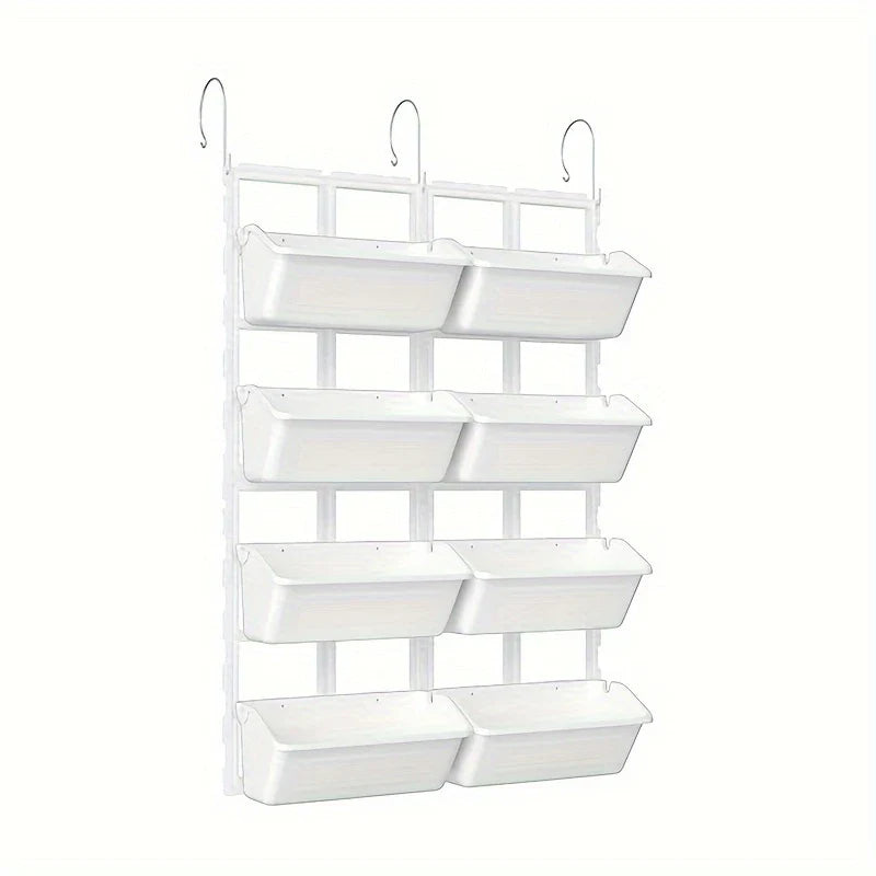 Vertical Plant Storage with 8 Pockets – Wall-Hanging Plant Shelf for Balcony, Garden, and Terrace