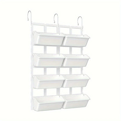 Vertical Plant Storage with 8 Pockets – Wall-Hanging Plant Shelf for Balcony, Garden, and Terrace